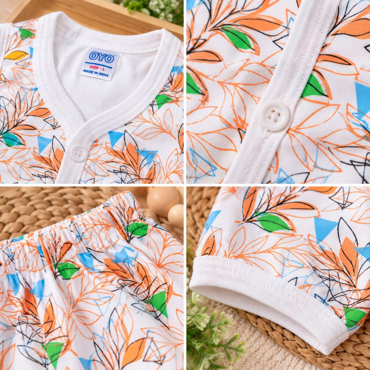 Floral Print Baby Set